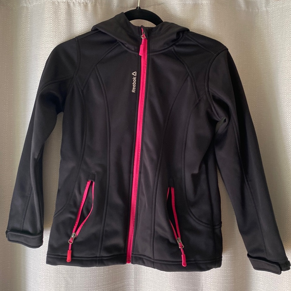 Reebok girls size M 10/12 jacket.  Black/Pink.